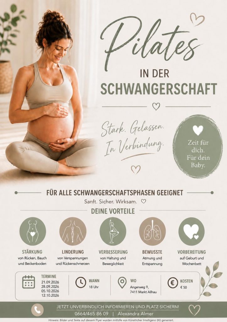 Schwangerschaftspilates Flyer